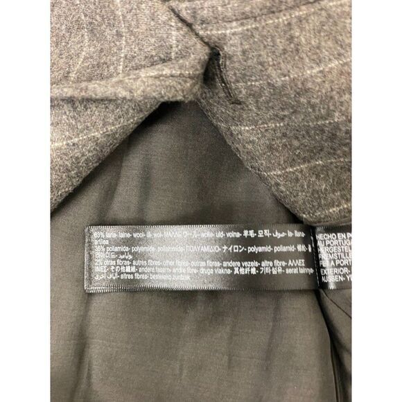 Massimo Dutti Womens Wool Blazer Jacket EU 42 US 10 Mink Pinstripe 6015/717 NWT - Picture 9 of 12